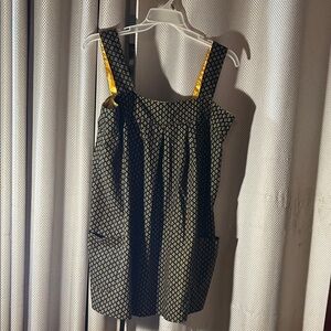 No Boundaries Black Classic jumper Dress with Gold Accents